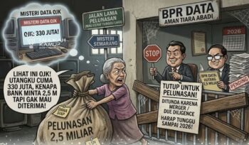 Kisah absurd nasabah di Semarang: mau melunasi utang Rp2,5 miliar malah dipersulit bank, sementara data OJK hanya mencatat Rp330 juta.(Ilustrasi)