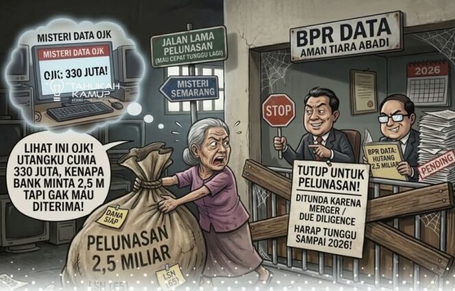 
					Kisah absurd nasabah di Semarang: mau melunasi utang Rp2,5 miliar malah dipersulit bank, sementara data OJK hanya mencatat Rp330 juta.(Ilustrasi)