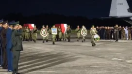 Dua prajurit TNI yang gugur dalam misi perdamaian PBB di Lebanon tiba di Yogyakarta dan disambut upacara militer. Suasana haru iringi kepulangan terakhir menuju Magelang dan Kulon Progo.(Istimewa)