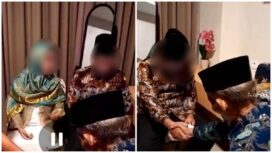 Tangkapan layar video pernikahan siri antara LH dengan RD.