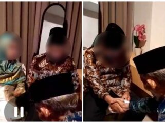 Tangkapan layar video pernikahan siri antara LH dengan RD.