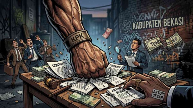 Ilustrasi kasus korupsi di Kabupaten Bekasi