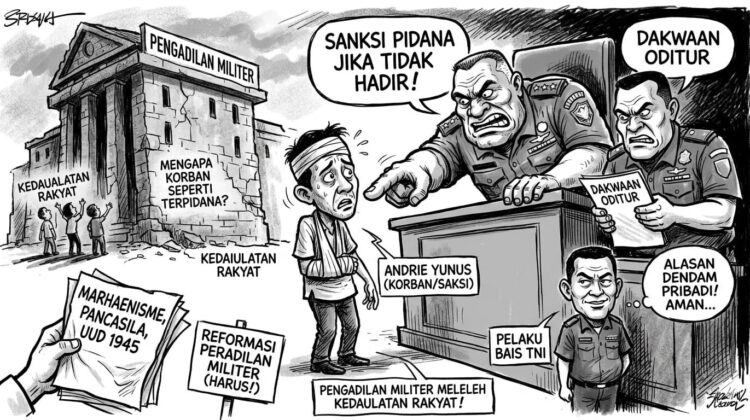 GMNI Jakarta kecam ancaman pidana terhadap Andrie Yunus dalam sidang di Mahkamah Militer. Soroti perlindungan korban dan desak reformasi peradilan militer.(Istimewa)