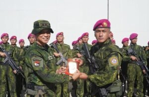 Pangkoops TNI Habema Pimpin Pelepasan Satgas Gobang V Yonif 4 Marinir. (Foto: Yonif 4 Marinir)