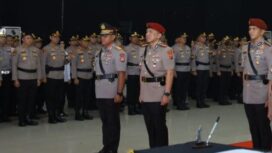 Kapolda Sulsel lantik Kombes Feby Dapot Hutagalung sebagai Dirreskrimum baru (Foto: Humas Polda Sulsel)