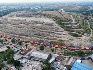 TPST Bantargebang di Bekasi menghasilkan 6,3 ton metana per jam, menjadikannya salah satu sumber emisi terbesar dunia menurut data satelit internasional.(istimewa)