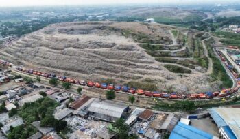 TPST Bantargebang di Bekasi menghasilkan 6,3 ton metana per jam, menjadikannya salah satu sumber emisi terbesar dunia menurut data satelit internasional.(istimewa)