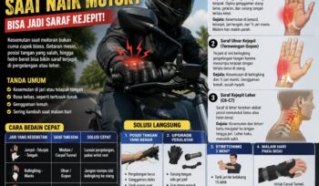 Tangan kesemutan saat naik motor bisa jadi tanda saraf kejepit di pergelangan atau leher. Kenali penyebab, gejala, dan cara mengatasinya sebelum genggaman melemah.