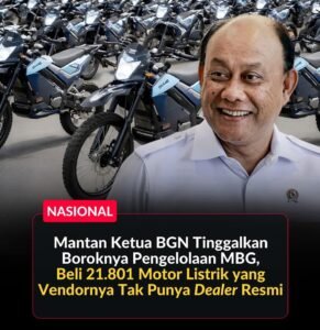 Kejagung mengungkap dugaan mark up dalam Program Makan Bergizi Gratis era Dadan Hindayana. Pengadaan motor listrik Rp1,03 triliun, tablet, sepatu, dan TV 75 inci menjadi sorotan penyidik.(Istimewa)