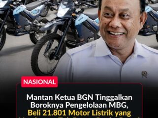 Kejagung mengungkap dugaan mark up dalam Program Makan Bergizi Gratis era Dadan Hindayana. Pengadaan motor listrik Rp1,03 triliun, tablet, sepatu, dan TV 75 inci menjadi sorotan penyidik.(Istimewa)