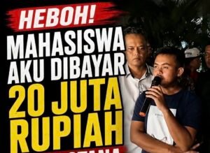 Seorang mahasiswa yang mengaku mengikuti pertemuan dengan Wakil Presiden Gibran Rakabuming Raka mengklaim menerima Rp20 juta dari pihak Istana.(Istimewa)