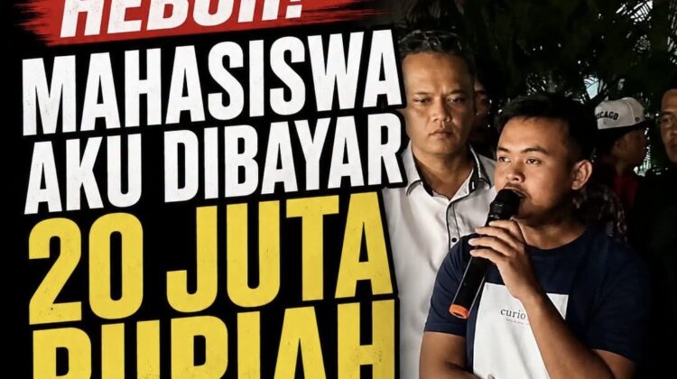 Seorang mahasiswa yang mengaku mengikuti pertemuan dengan Wakil Presiden Gibran Rakabuming Raka mengklaim menerima Rp20 juta dari pihak Istana.(Istimewa)