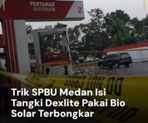 Satreskrim Polrestabes Medan mengungkap dugaan penyelewengan BBM di SPBU Jalan Gajah Mada. Bio Solar diduga dimasukkan ke tangki Dexlite selama sembilan bulan untuk meraup keuntungan.
