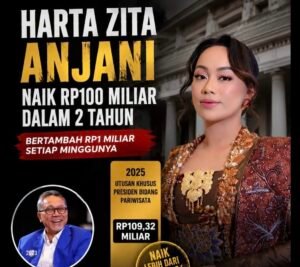 Data LHKPN menunjukkan harta Zita Anjani meningkat dari Rp9,16 miliar menjadi Rp109,32 miliar dalam sekitar dua tahun. Lonjakan lebih dari Rp100 miliar itu kini menjadi sorotan publik.