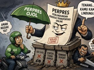Perpres Ojol 2026 dinilai memberi perlindungan bagi driver, namun menyisakan persoalan mendasar karena status ojek online belum diakui secara jelas dalam Undang-Undang.