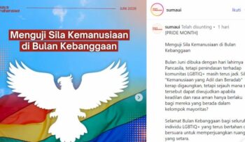 Universitas Indonesia menegaskan unggahan Pride Month SUMA UI bukan sikap resmi kampus. Di tengah polemik yang viral, UI melakukan evaluasi internal sementara alumni SUMA UI menyampaikan keberatan.(istimewa)
