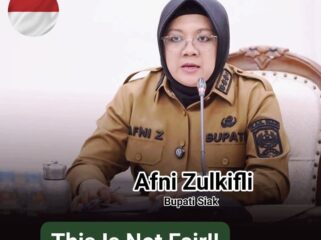 Bupati Siak Afni Zulkifli mengeluhkan daerahnya menyetor Rp1 triliun ke pemerintah pusat tetapi hanya mendapat pembangunan jalan nasional sepanjang 1 kilometer. Pernyataan itu memunculkan kembali perdebatan soal keadilan fiskal pusat dan daerah.(istimewa)