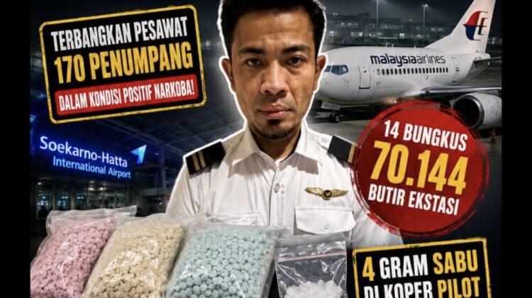 Pilot Malaysia Airlines Mohd Saufi bin Othman ditetapkan sebagai tersangka setelah kedapatan membawa 25,1 kg ekstasi dan 4 gram sabu melalui Bandara Soekarno-Hatta. Tes urine juga positif MDMA, sabu, dan kokain.
