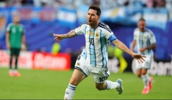 Argentina menciptakan comeback dramatis usai tertinggal 0-2 dari Mesir sebelum menang 3-2 di babak 16 besar Piala Dunia 2026. Messi, Romero, dan Enzo Fernández membawa Albiceleste lolos ke perempat final.(Istimewa)