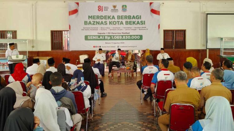 Gelaran program Baznas Kota Bekasi bertajuk Merdeka Berbagi.