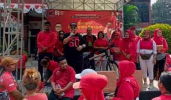 PAC PDIP Bekasi Barat Gelar Senam Bersama Rakyat, Gilang: Ini Wadah Aspirasi