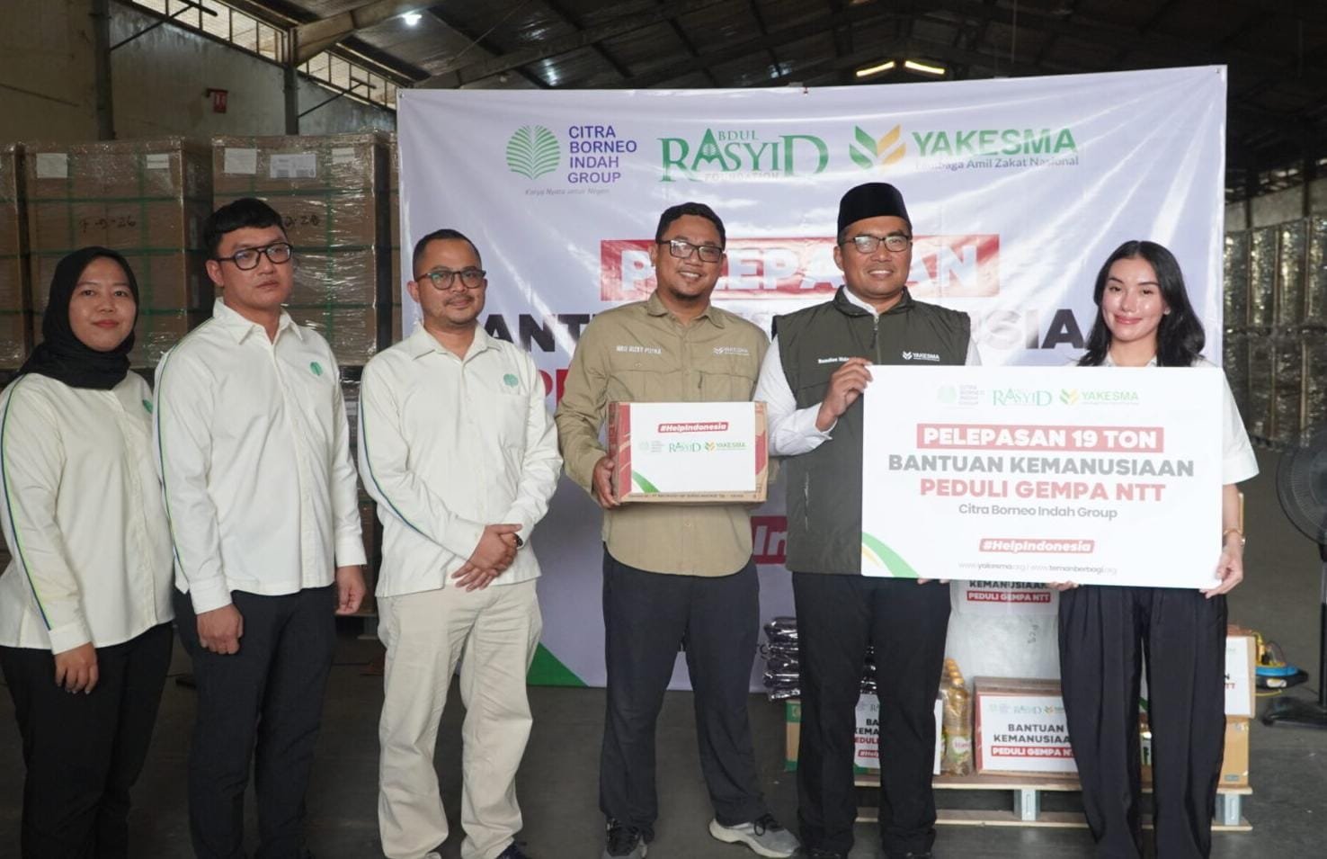 Abdul Rasyid Foundation Bersama CBI Group Kirim 19 Ton Bantuan untuk Korban Gempa NTT. (Foto: Istimewa)