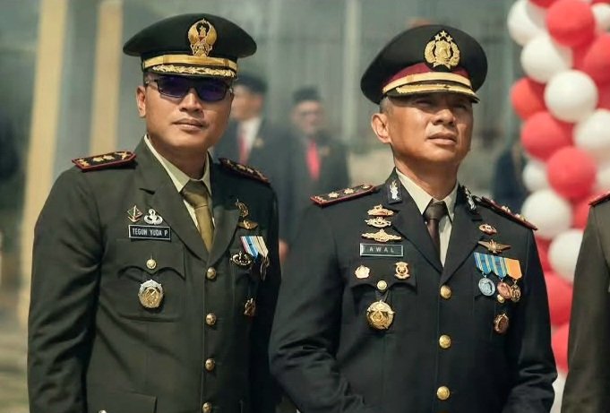 Danyonif TP 829/Bumi Antaludin Hadiri Upacara Detik-Detik Proklamasi HUT ke-81 RI. (Foto: Yonif TP 829/BA)
