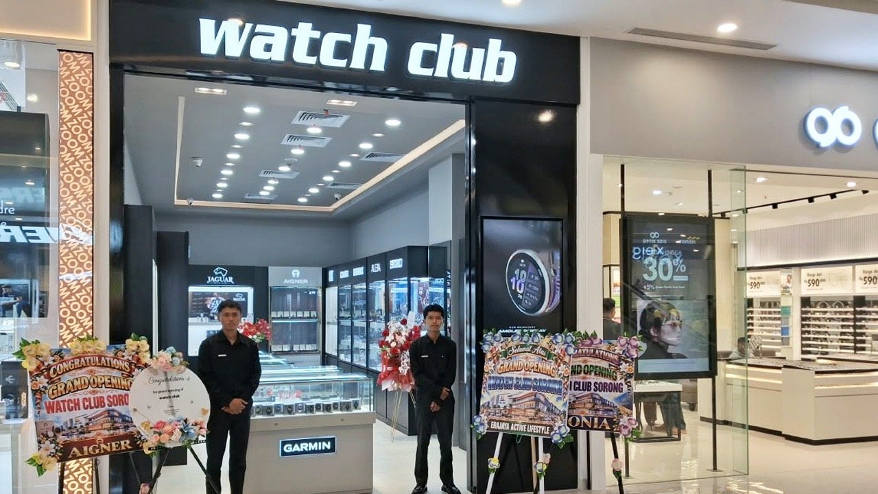 Watch Club hadir di Mal Sorong Modern City dengan koleksi jam tangan berbagai merek internasional, diskon hingga 30 persen, dan hadiah Spin Wheel.(Istimewa/HO)