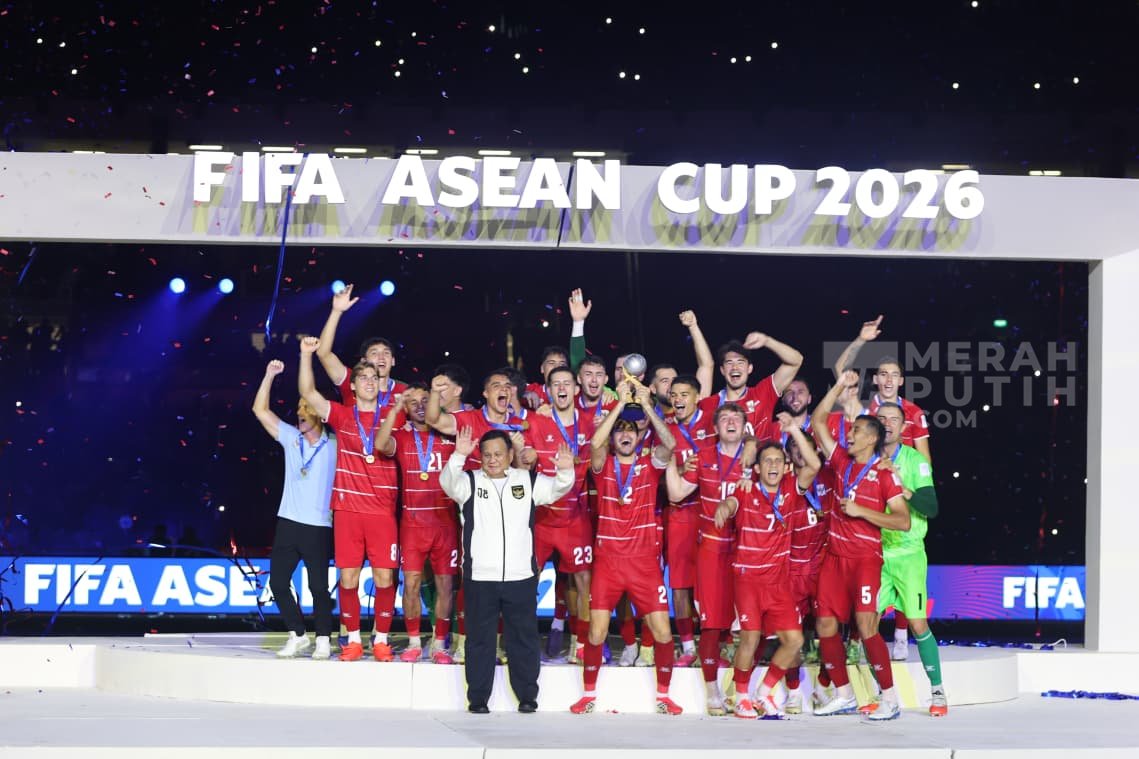 Ranking FIFA Indonesia terbaru usai juara FIFA ASEAN Cup 2026 masih berada di posisi 117 dunia dengan 1.166,50 poin, hanya terpaut 0,15 poin dari Kazakhstan.(Istimewa/HO)